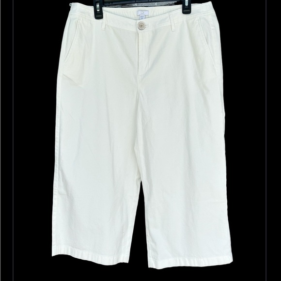 J. Jill Chino Crop Pants Womens Size
15 petite Vanilla Wide Leg New $79 - Picture 1 of 4